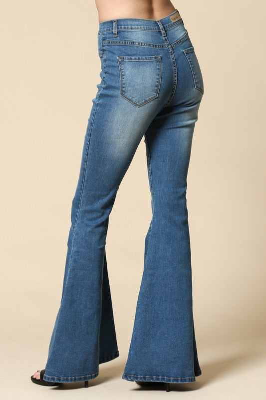 Gypsy Rose Stretchy Bell Bottom Jeans - Barefoot Dreamer