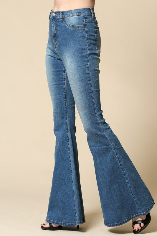 Gypsy Rose Stretchy Bell Bottom Jeans - Barefoot Dreamer