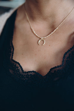 Sena Half Crescent Beaded Necklace - Barefoot Dreamer