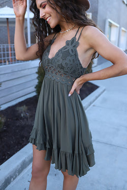 Arabella Scalloped Lace Bralette Dress