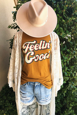 Feeling Good Graphic Tee - Merigold - Barefoot Dreamer