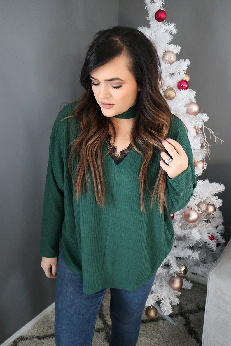 Hannah Choker Lace Detail Top - Barefoot Dreamer
