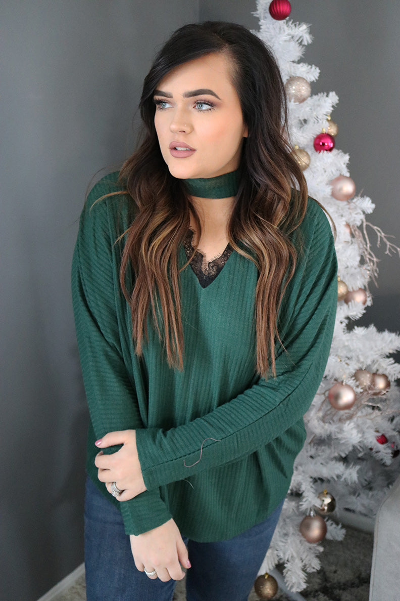 Hannah Choker Lace Detail Top - Barefoot Dreamer