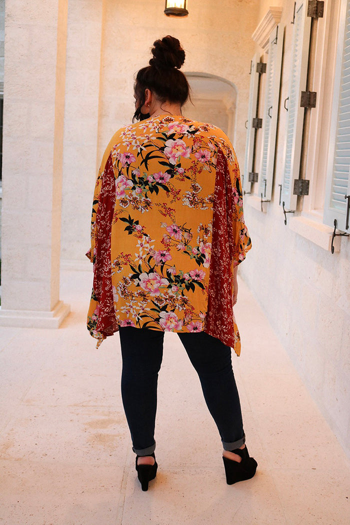 bonheur様　MARRYME ORGANDY FURI FURI TOPS Multicolored Haori with Furisode sleeves Colour multicolour