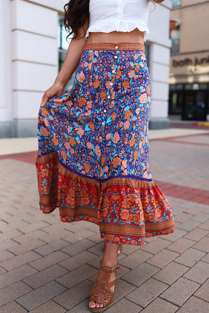 Wanderlux Boho Maxi Skirt - Barefoot Dreamer