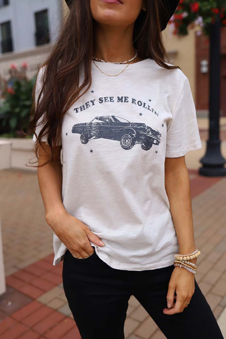 They See Me Rollin' Graphic Tee - Barefoot Dreamer