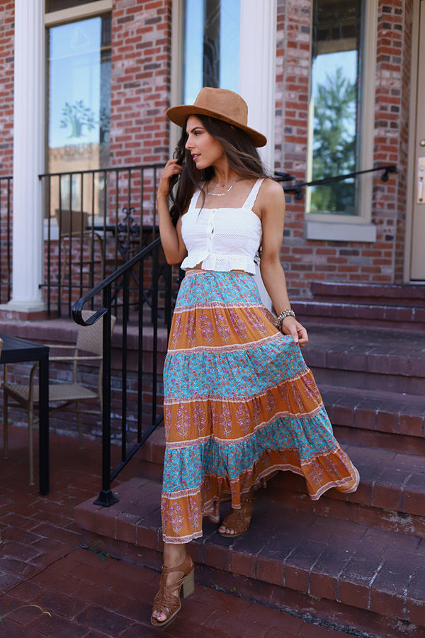 Free Your Mind Boho Maxi Skirt - Barefoot Dreamer