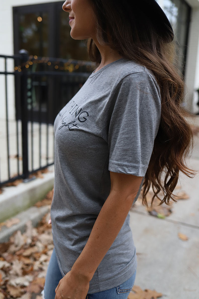 Everything Is Gunna Be Alright Graphic Tee - Grey