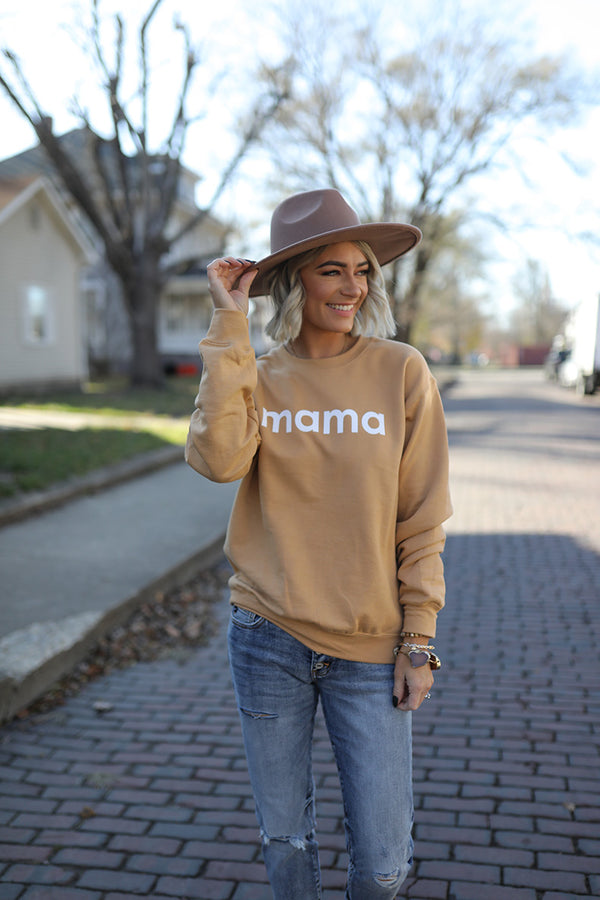 Mama Graphic Sweatshirt -Mustard