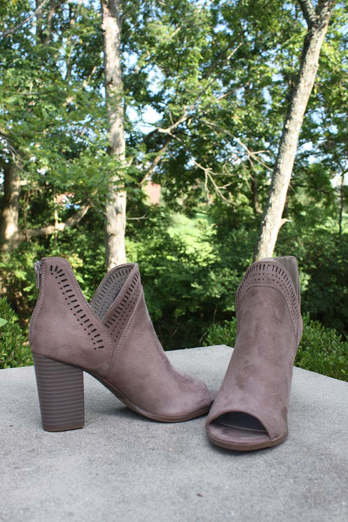 Booties with slits on side best sale