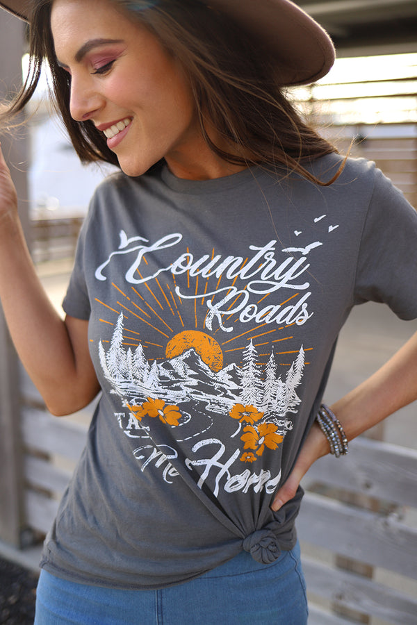 Country Roads Graphic Tee - Barefoot Dreamer