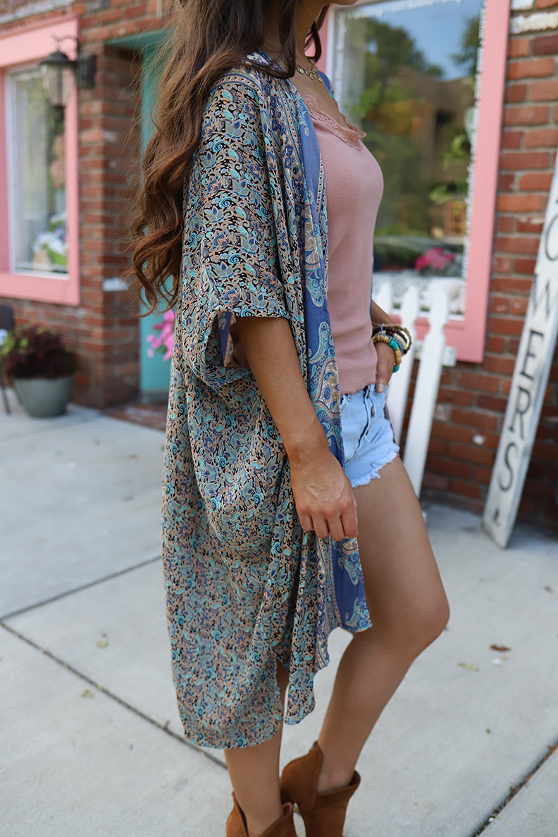 Indie Soul Mixed Patterned Boho Kimono Wild Dreamer Indie Soul Mixed Patterned Boho Kimono Wild Dreamer