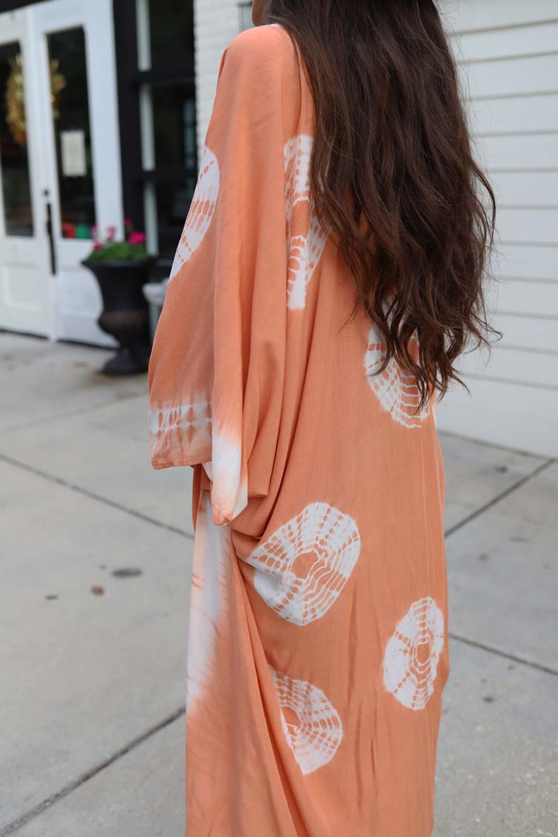 Moondance Tie Dye Kimono Duster - Clay